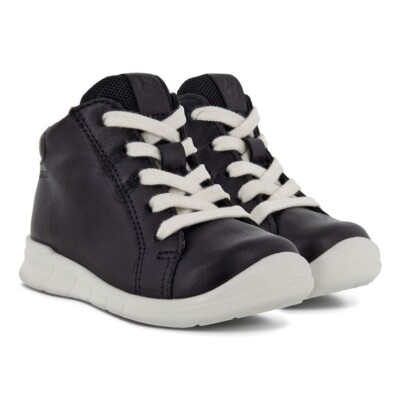 Ecco First Bootie Toddler Boys Girls Unisex Black Lace Up Shoes Size 