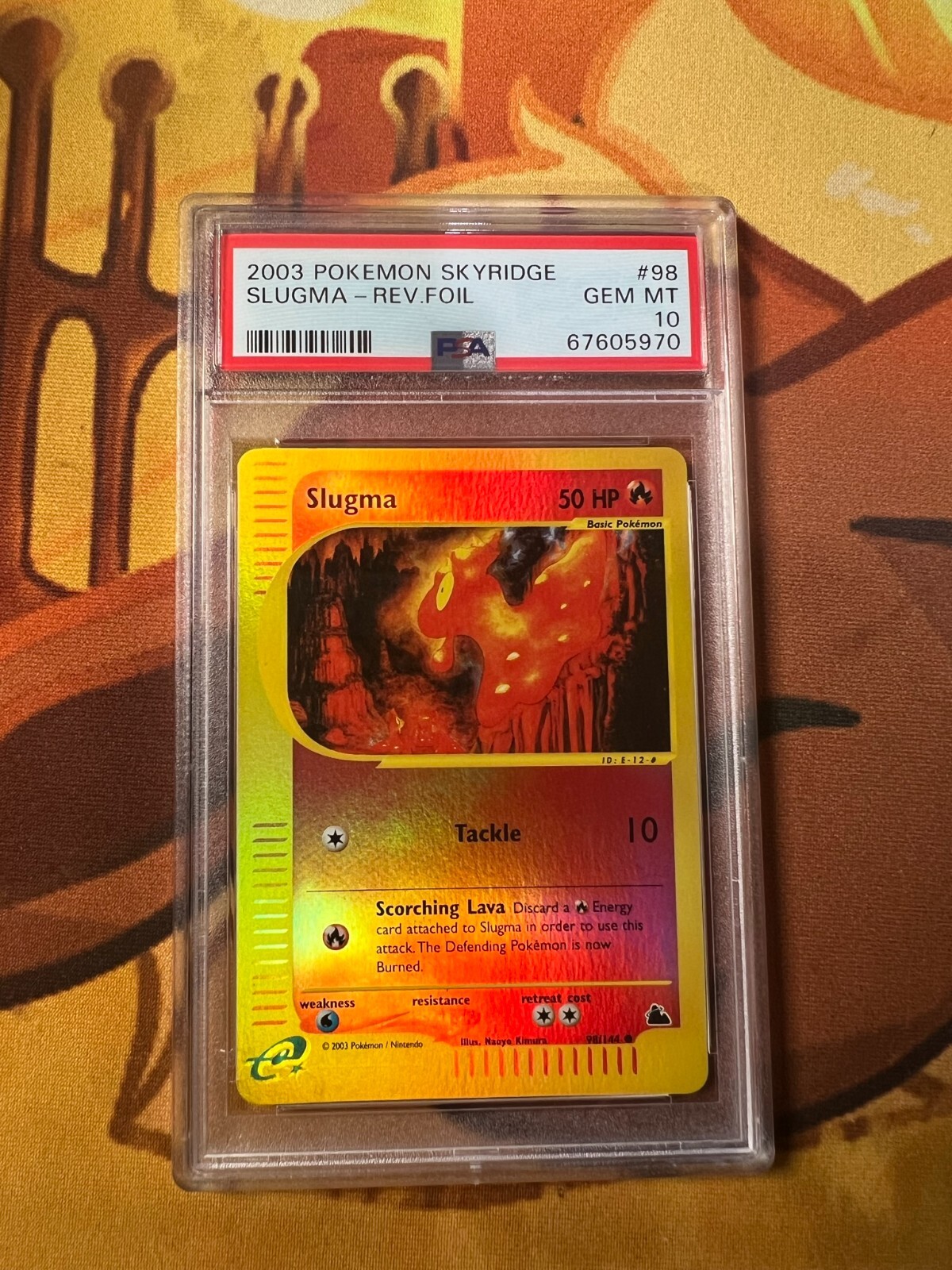 2003 Pokémon Skyridge slugma-Reverse Foil #98 PSA 10 GEM MINT