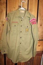 Boy Scouts of America BSA Men's Adult Shirt Vintage Green Small  