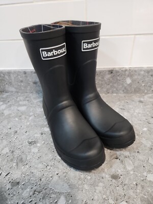 Barbour Banbury Mid Wellingtons Womens Black Mid Calf Boots Welly