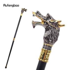 Golden Black Luxury Dragon Head Walking Cane Decorative Walking Stick 93cm