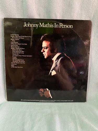 Johnny Mathis in Person 2 LP Set - 1972 - Recorded Live in Los Vegas - Picture 2 of 15