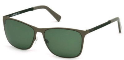 NEW JUST CAVALLI GREY RECTANGULAR SUNGLASSES GREEN MIRRORED LENSSES JC725S/S 20N