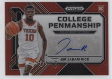2023 Prizm Draft Picks College Penmanship Red 176/199 Sir'Jabari Rice Auto o9i