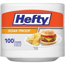 Hefty Everyday Soak Proof Disposable Foam Plates, 8.9", 100 Count