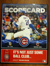 2016 Dexter Fowler Autographed Scorecard Cover Chicago Cubs World Series!