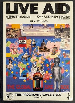 Live Aid July 13th 1985 Programme - Bowie, Queen, U2, McCartney, Elton John
