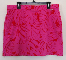 Woman Rafaella Sportwear Skort With Pockets Size XXL Pull on pink tropical print
