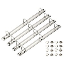 A4 3 Hole Ring Binder Mechanisms, 4 Set 0.98" D Ring Binder Planner, 20mm Silver