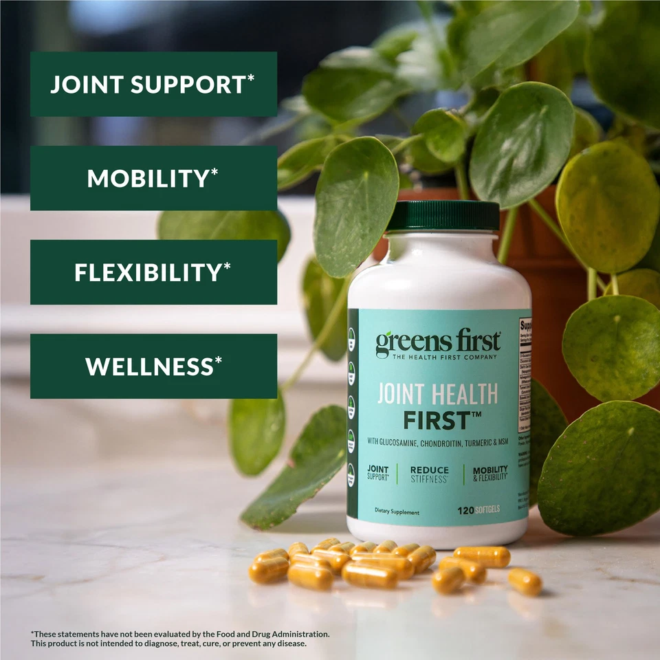 Greens First Joint Health First - Suplemento natural de soporte articular con MSM, Foto 2 de 4
