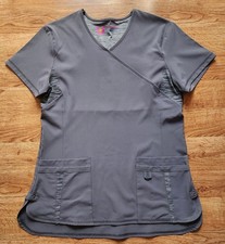 Urbane Performance Scrub Top 4 Pocket Steel Gray Women's