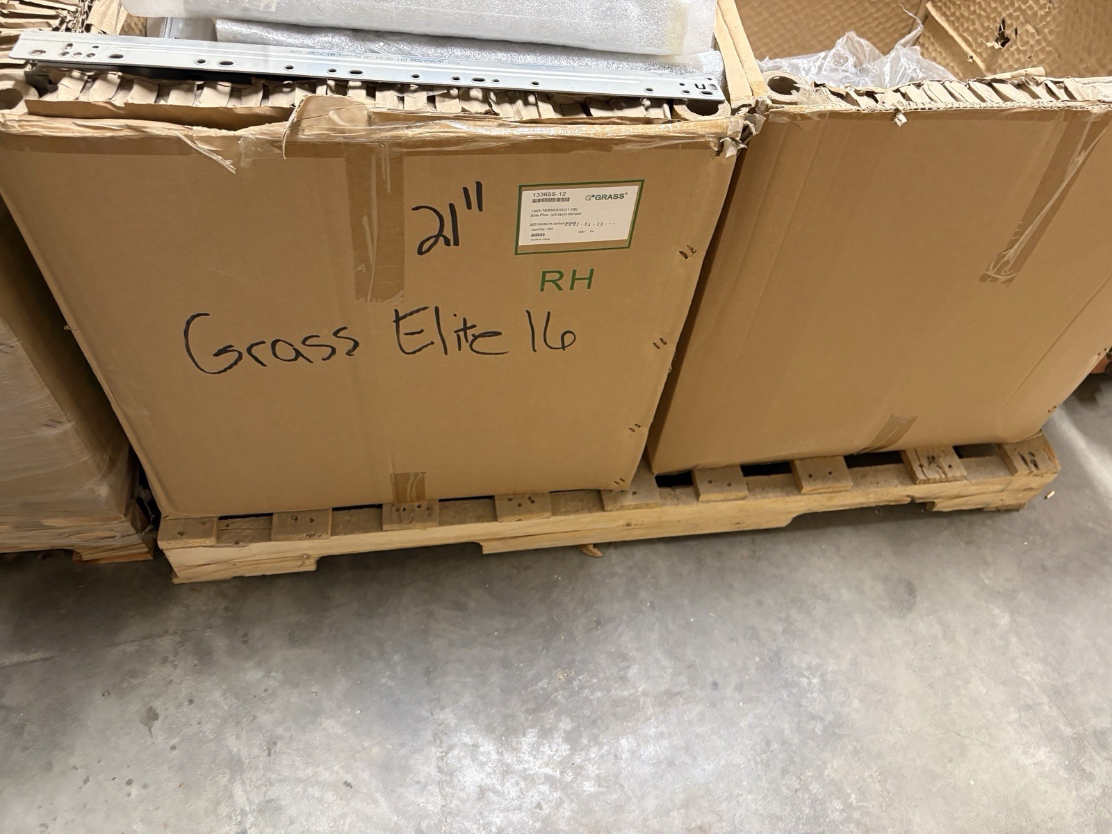 Pair of Grass Elite 21" Undermount Soft Close 5/8" Drawer Slides Full Extension