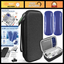 Portable Insulated Travel Case for 2 Injector Pens, TSA Approved Cooler with Ice