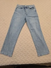 Nicole Miller Women's Size 14 Nomad Super High Rise Relaxed Straight Jeans New