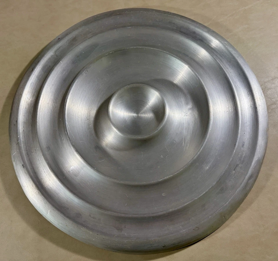 Vintage Russel Wright Spun Aluminum Relish Rosette Appetizer 21" Serving Tray - Image 1 of 4