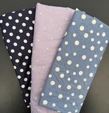 Vintage Laura Ashley Cotton Lawn "Spotted" Fabric Remnant Bundle  50 x 70 cm