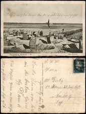 Postcard Grömitz (Holstein) beach, beach cha...