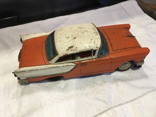 Vintage Tin Plate Car Ford On Tyres Needs Tac. See Details Lots More