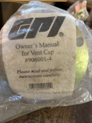 #ad GPI 906001 4 Pressure Vent Cap Assembly for Fuel Transfer Tanks 2quot; NPT $38.00