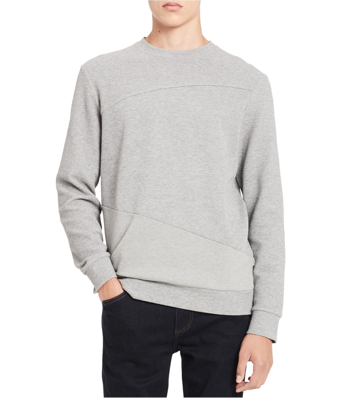 Мужская текстурированная толстовка Calvin Klein серый размер XX-Large 6390₽