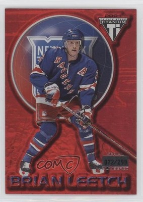 2000-01 Pacific Private Stock Titanium Red 72/299 Brian Leetch #61 HOF 0u8p