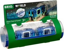 BRIO WORLD Spielzeug Eisenbahn Zug TUNNELBOX U-BAHN leuchtet im Dunkeln