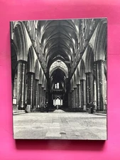 Black & White Architectural Wall Art Salisbury Cathedral Interior on Wood Panel