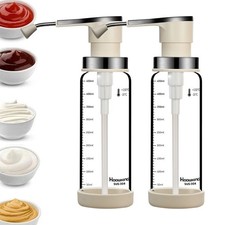 Syrup Dispenser 2 Pieces Leakproof 450Ml Container Pumpkin Caramel Sauce Dispens