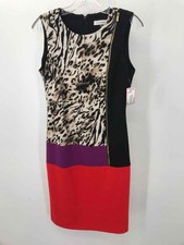 Pre-Owned Calvin Klein Black Size 4 Bodycon Knee Length Sleeveless Dress