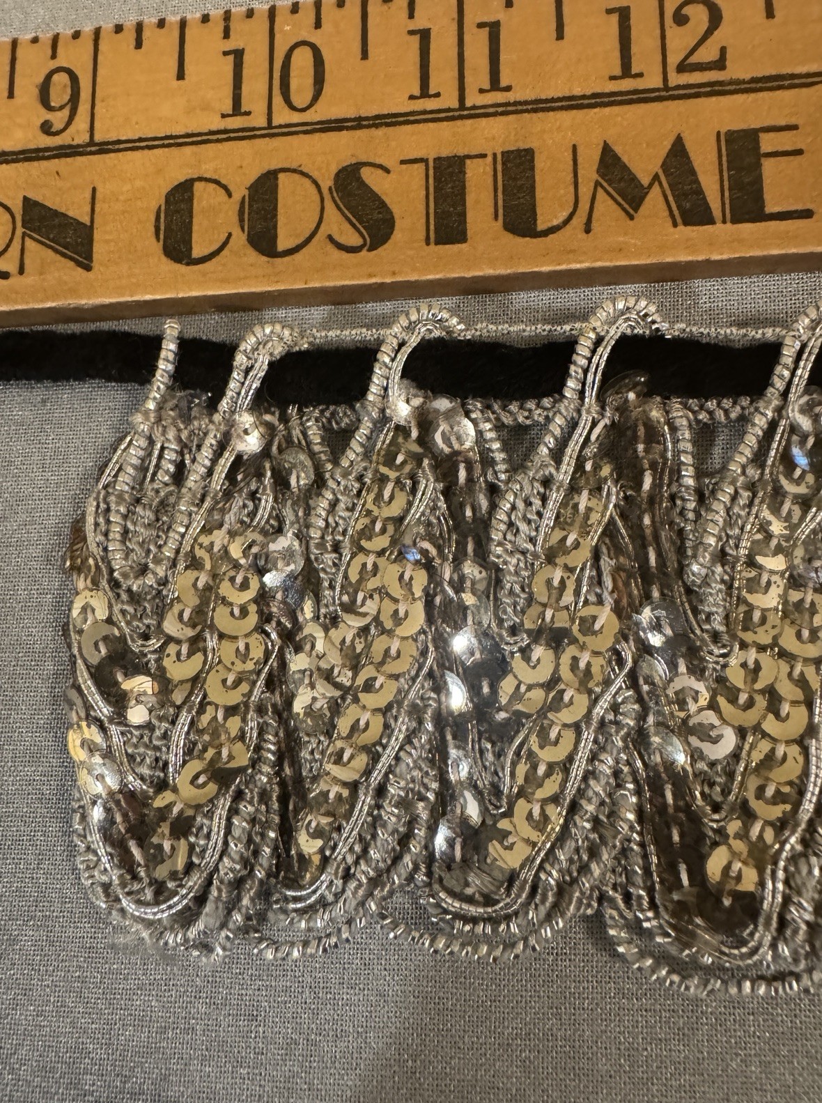 Vintage Sequin Statement Collar Neckpiece Silver … - image 8