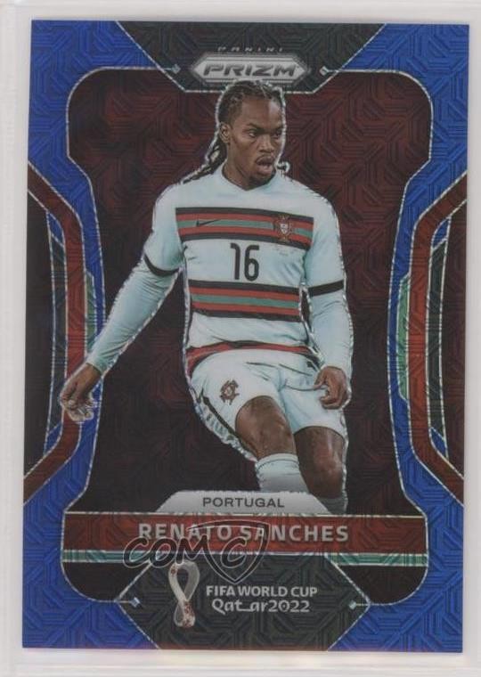 2022 Panini Prizm World Cup Qatar Blue Mojo Prizm 20/75 Renato Sanches #182 pe8