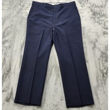 Vintage Haggar Pants Mens 38x39 Blue Dacron Polyester Worsted Wool Blend Office