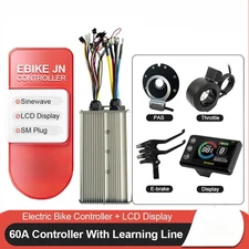 E-bike Sinewaves Dual Mode Controller 60A 48-72V Compatible 1000-3000W Hub Motor