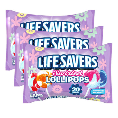 LifeSavers Swirled Lollipops Individually Wrapped Fruit Summer Candy 3 Pack