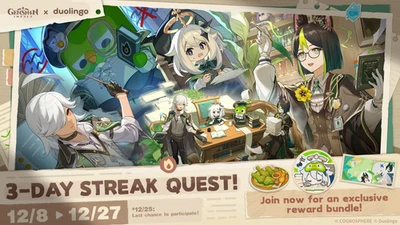 Genshin Impact x Duolingo Collab Code Namecard + Portrait - Image 1 of 4