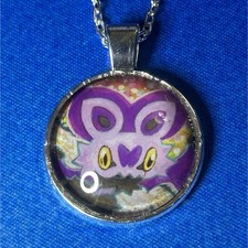 Noibat Pokemon TCG Nintendo Handcrafted Teardrop Glass Pendant Necklace