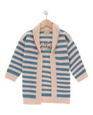 Gucci Girls Embroidered Logo Knit Cardigan