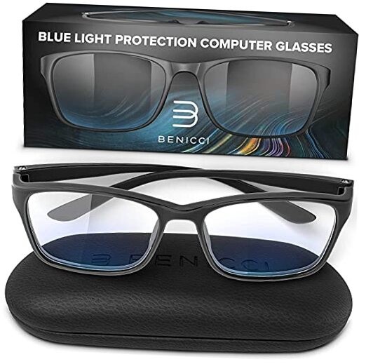 Stylish Blue Light Blocking Glasses for Women or Men - Ease Computer and