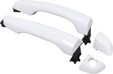 Front Driver and Passenger Side Exterior Door Handle White for Hyundai
