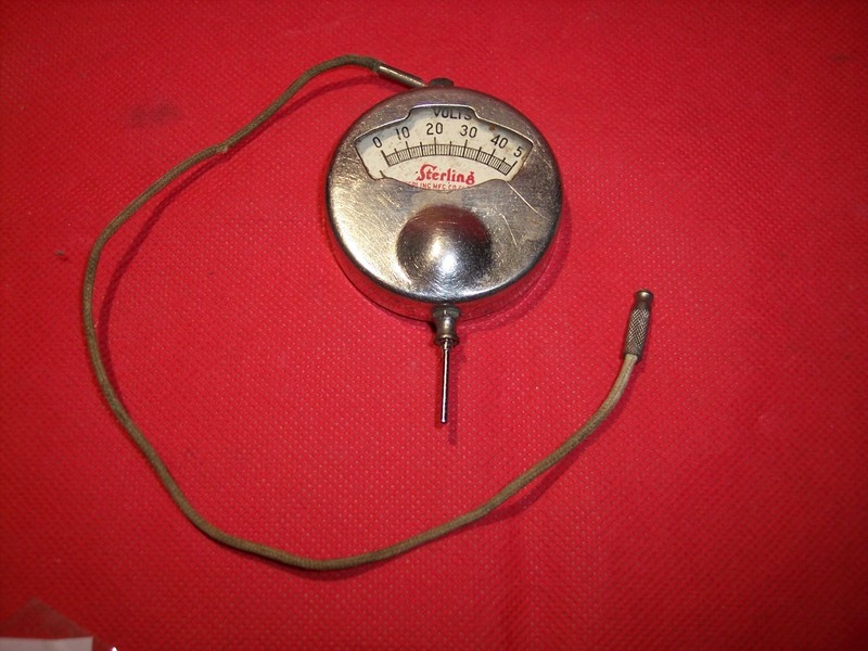 Vintage 1920s Sterling DC Volts Watch Case Meter 0-50 VDC Steampunk Gauge