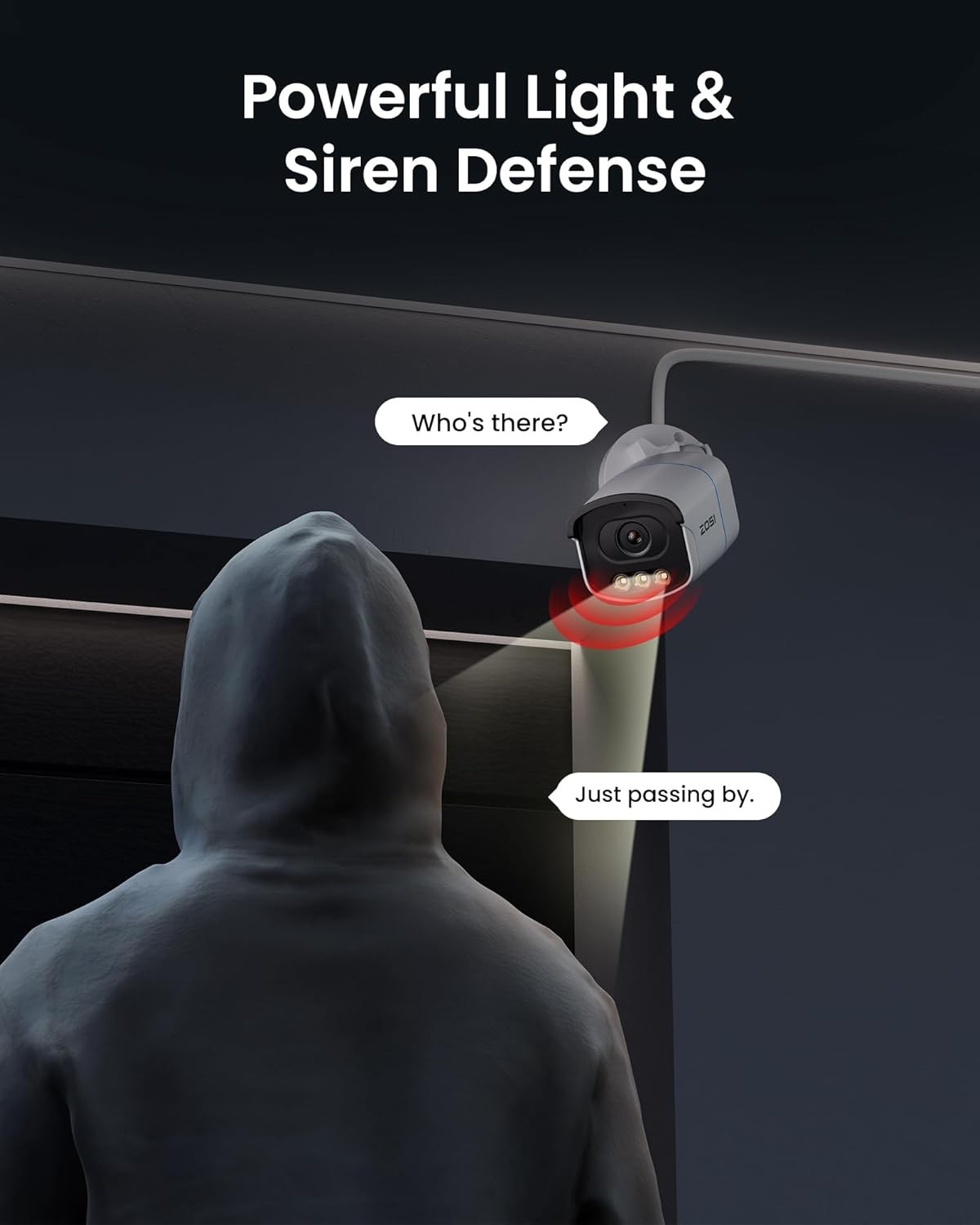 ZOSI C186 4K 8MP Add on PoE Security Camera Outdoor For ZOSI PoE NVR NightVision