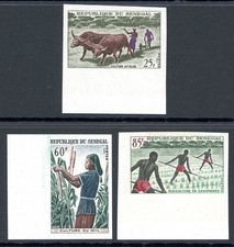 Senegal 307-309 Cut MNH Agriculture #HC039