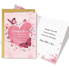 Mother's Day Card for Grandmother, Happy Mother's Day Card Gift for Grandma from