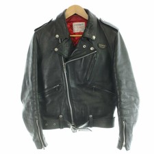 Lewis Leathers Men's Black Leather Double Riders Jacket Size 36 Vintage Good