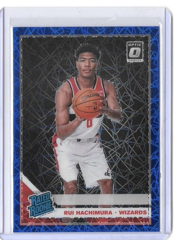 Rui Hachimura 2019 Panini Donruss Optic Rated Rookie Blue Velocity Prizm #188 RC