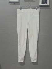 Spanx White Distressed Pull On Skinny Jean Women's Size Large