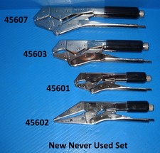 New Craftsman Locking Pliers Set 45601 45602 45603 45607 - Made In The U.s.a.