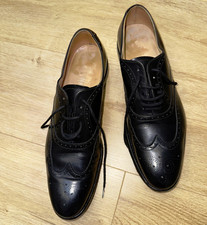 Church's Custom Grade UK 7.5 G Wingtip Brogue Leather Oxford Dress Shoes