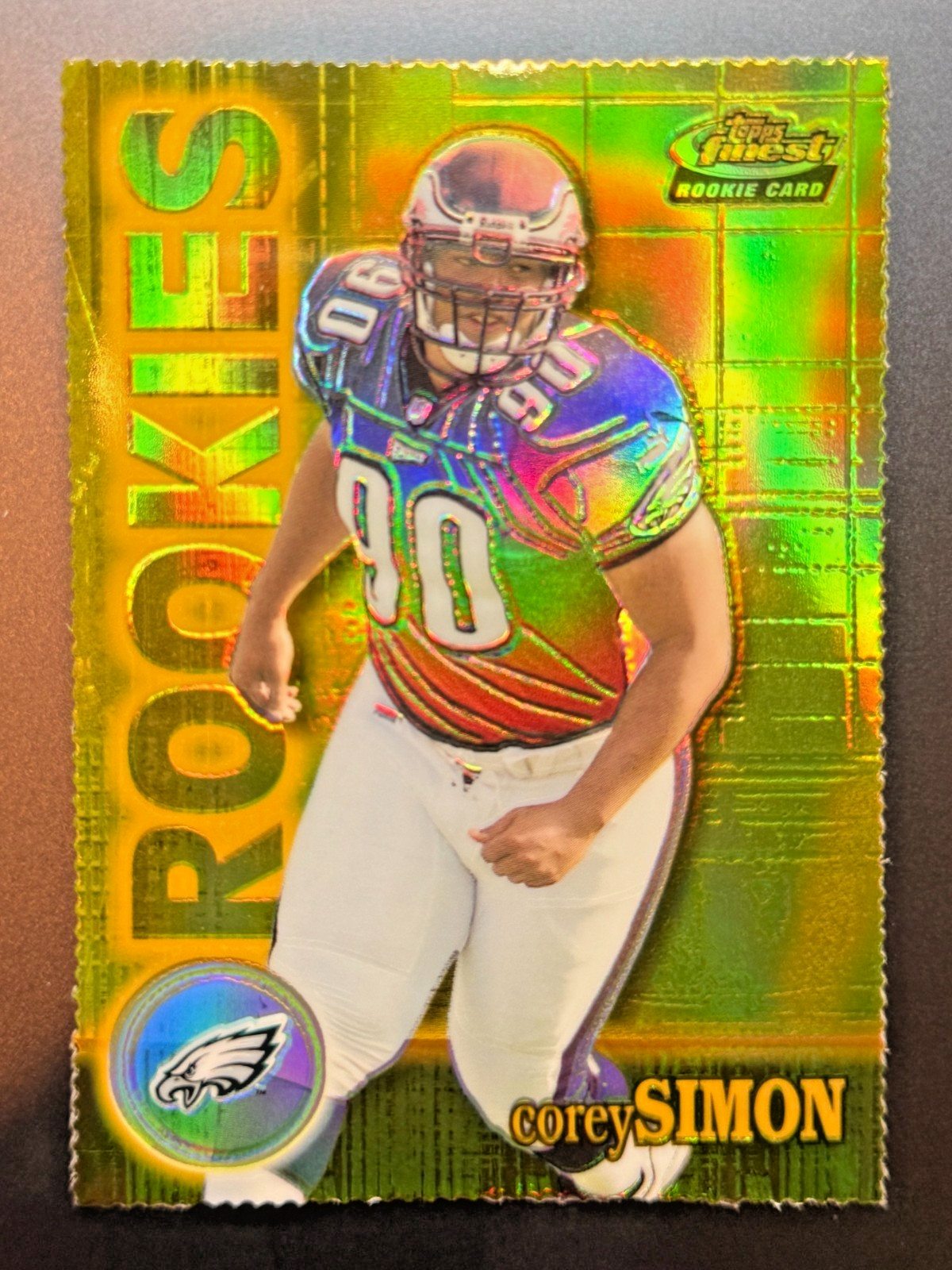 Corey Simon Finest #155 Gold Refractor