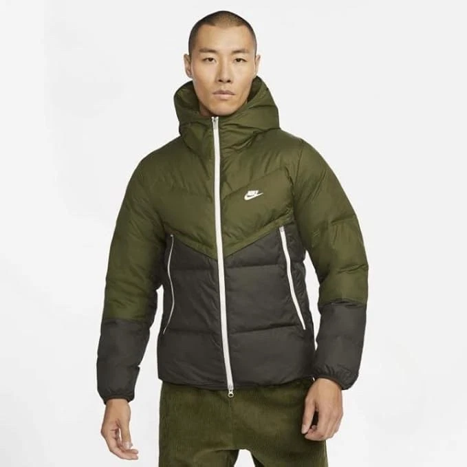 S -Nike Men's Quilted Synthetic Fill Windrunner Primaloft Insulated Jacket,Green